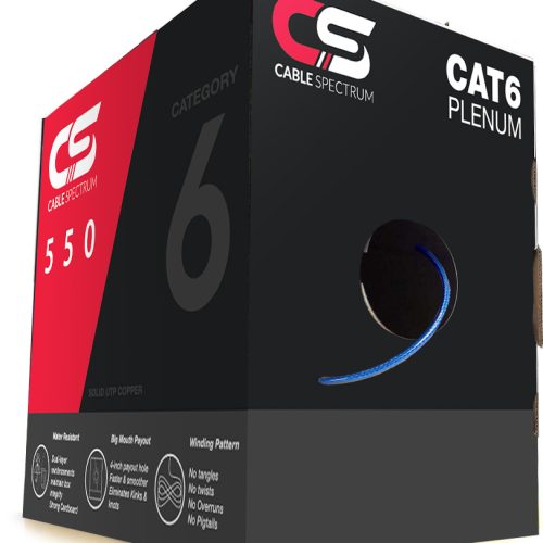 Cat6 Plenum 550Mhz Solid Utp 1000FT