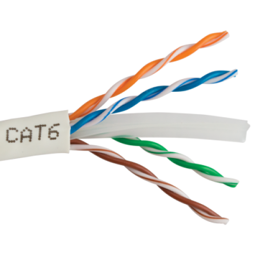 Cat6 Riser Bare Copper 550Mhz Solid UTP 1000FT