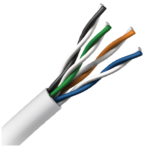 Cat5e Plenum Bare Copper 350Mhz Solid UTP 1000FT